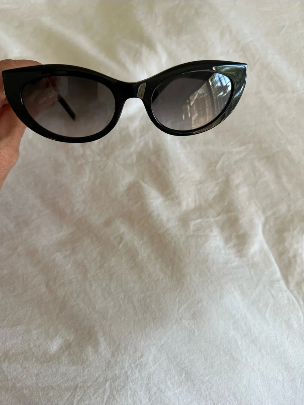 Saint Laurent Black Sunglasses with Gold Detail